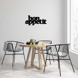 Wallity Bon Appetit 2 Accesorio Decorativo de Pared de Metal Negro